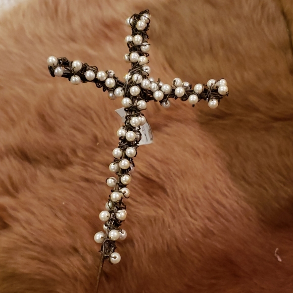 White pearl wired cross pik - Picture 2 of 2